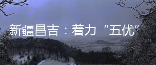 新疆昌吉：著力“五優”打造營商環境“新高地”