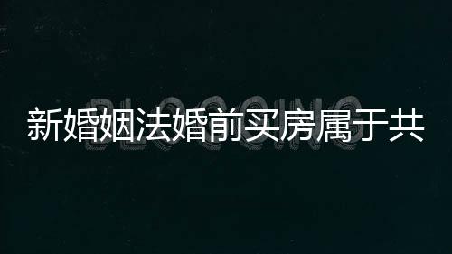 新婚姻法婚前買房屬于共同財產嗎（新婚姻法婚前買房）