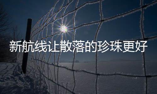 新航線讓散落的珍珠更好融入全球貿(mào)易海洋
