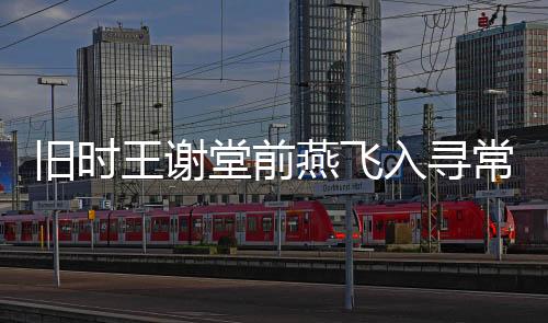 舊時王謝堂前燕飛入尋常百姓家的意思是什么