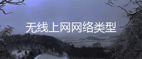 無(wú)線上網(wǎng)網(wǎng)絡(luò)類(lèi)型