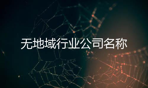 無地域行業(yè)公司名稱