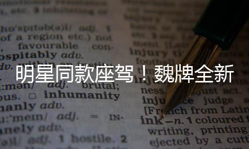 明星同款座駕！魏牌全新藍山讓春節更暖心