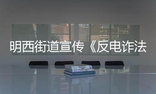 明西街道宣傳《反電詐法》共筑安全防線_