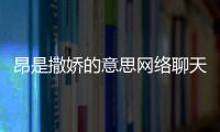 昂是撒嬌的意思網絡聊天（聊天昂啥意思是什么）