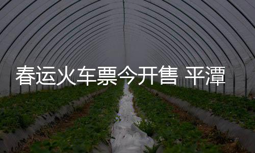 春運火車票今開售 平潭市民可網絡電話或代售點購票