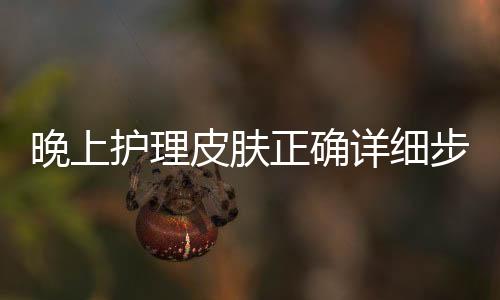 晚上護理皮膚正確詳細步驟是什么
