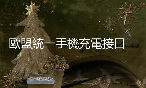 歐盟統一手機充電接口　蘋果加速研發新產品