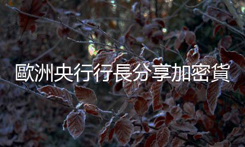 歐洲央行行長分享加密貨幣經驗，兒子投資失利慘虧六成