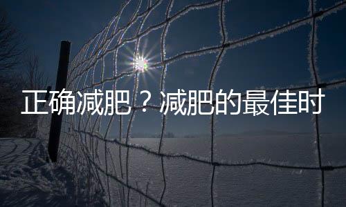 正確減肥？減肥的最佳時間