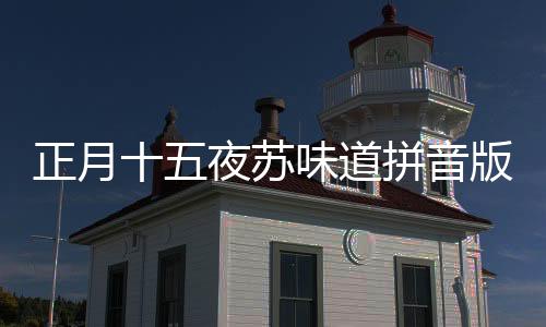 正月十五夜蘇味道拼音版朗讀（正月十五夜蘇味道）