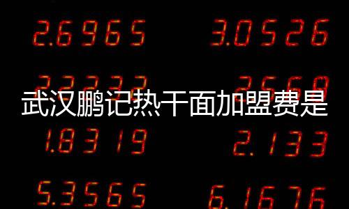 武漢鵬記熱干面加盟費(fèi)是多少（鵬記熱干面加盟費(fèi)多少錢）