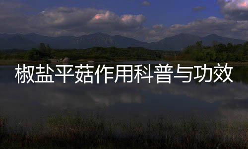椒鹽平菇作用科普與功效詳解