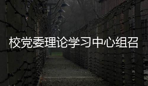 校黨委理論學(xué)習(xí)中心組召開(kāi)專題學(xué)習(xí)會(huì)