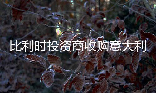 比利時投資商收購意大利波吉安蒂克酒莊