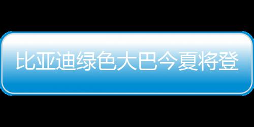 比亞迪綠色大巴今夏將登陸華盛頓
