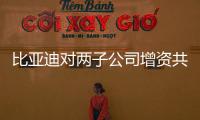 比亞迪對兩子公司增資共計110億元
