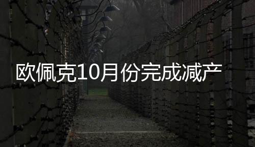 歐佩克10月份完成減產目標比例降到51%