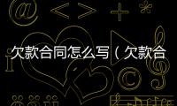 欠款合同怎么寫（欠款合同）