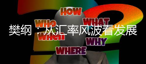 樊綱：從匯率風波看發展的風險