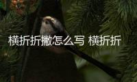 橫折折撇怎么寫 橫折折撇的寫法