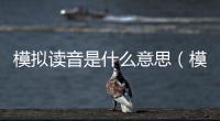 模擬讀音是什么意思（模擬的讀音）