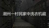 潮州一村民家中洗衣機藏一條52斤大蟒蛇