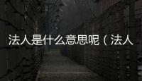 法人是什么意思呢（法人是什么意思）