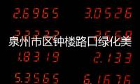 泉州市區鐘樓路口綠化美化整治占道經營 變身時尚公園