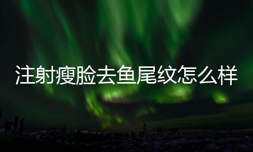 注射瘦臉去魚尾紋怎么樣