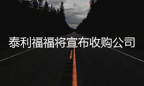 泰利福福將宣布收購公司，支付1.3億美元的額外對價(jià)