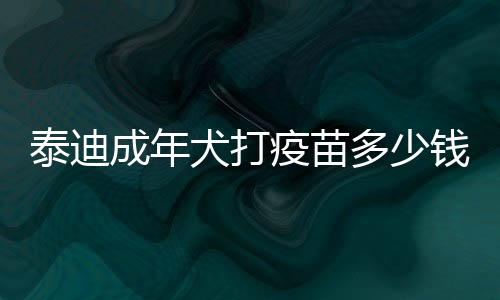 泰迪成年犬打疫苗多少錢(成年泰迪打疫苗多少錢)