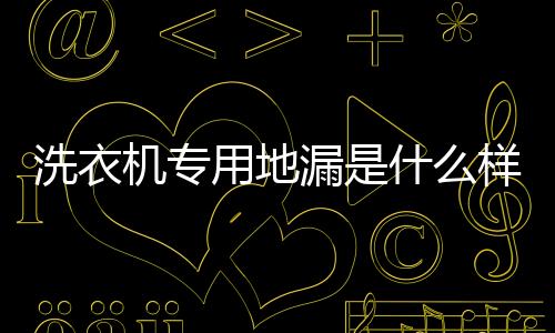 洗衣機專用地漏是什么樣的（洗衣機專用地漏）