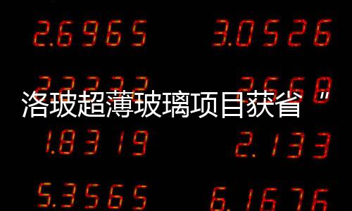 洛玻超薄玻璃項目獲省“十一五”重大科技專項獎,企業新聞