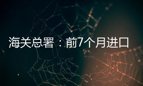 海關總署：前7個月進口天然氣6687.6萬噸，增加7.6%