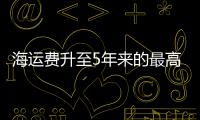 海運(yùn)費(fèi)升至5年來的最高點(diǎn)