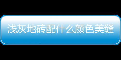 淺灰地磚配什么顏色美縫劑最好？淺灰地磚與美縫劑顏色如何搭配好看？