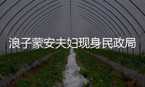 浪子蒙安夫婦現身民政局登記領結婚