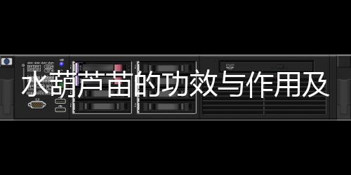 水葫蘆苗的功效與作用及禁忌