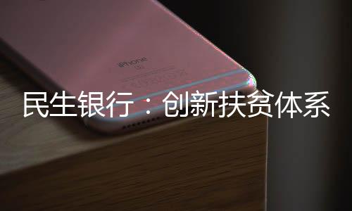 民生銀行：創新扶貧體系 打造大扶貧格局