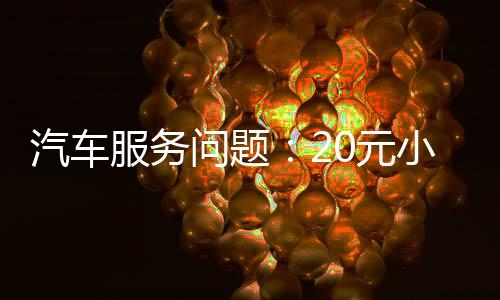 汽車服務(wù)問題：20元小毛病4S店要3200