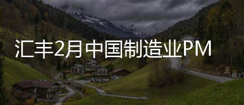 匯豐2月中國制造業PMI初值48.3 降至七個月新低