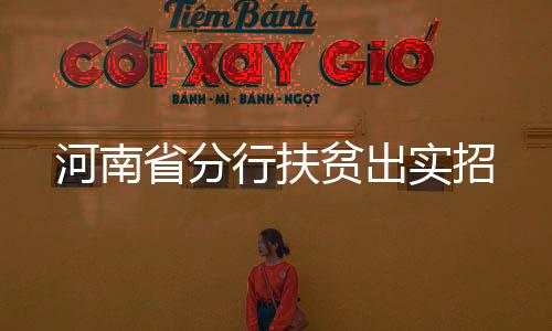 河南省分行扶貧出實招
