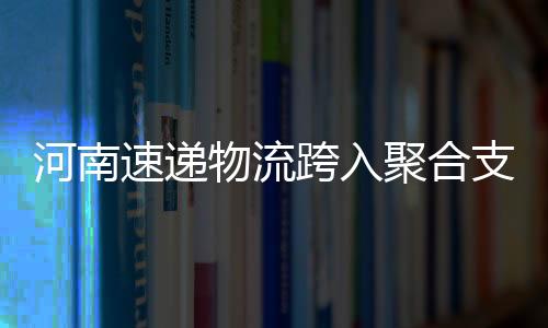 河南速遞物流跨入聚合支付時代