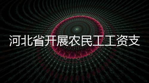 河北省開展農民工工資支付檢查 加重違法處罰