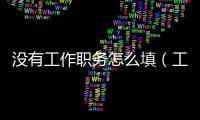 沒有工作職務怎么填（工作職務怎么填）