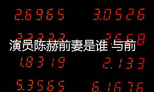 演員陳赫前妻是誰 與前任離婚后的他遭到眾多攻擊