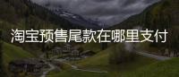 淘寶預售尾款在哪里支付，淘寶預售尾款怎么支付