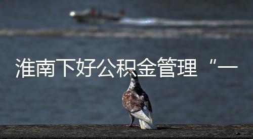 淮南下好公積金管理“一盤棋”奏響“惠民曲”