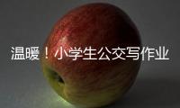 溫暖！小學生公交寫作業讓座 被老人婉拒